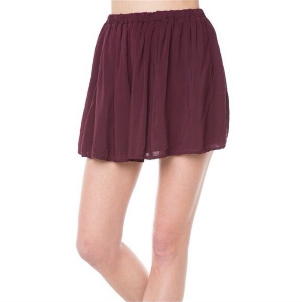 Brandy melville maroon skater skirt